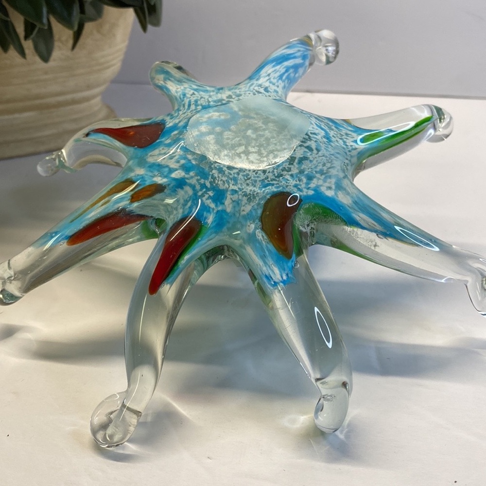 Murano Style GCA Art Glass Multi-Colored Octopus Figurine - Paperweight 1.5lbs - Picture 6 of 6